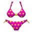 Pink Polkadot Bikini Smiley