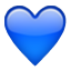 Blue Heart Shape Smiley