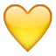 Yellow Heart Shape Smiley