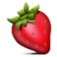 Bright Red Strawberry Smiley