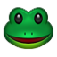 Smiling Green Frog Smiley