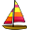 Colorful Sail Boat Smiley