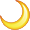 Bright Lowing Moon Smiley Face, Emoticon