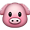 Cute Pink Pig Smiley Face, Emoticon