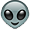 Smiling White Martian Smiley