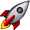 Rocket Blasting Away Smiley