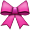 Pink Girly Ribbon  Smiley