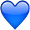 Blue Heart Shape Smiley