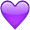 Purple Heart Shape Smiley