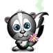 Skunk And Flower Smiley