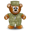 Solider Daddy Bear Smiley