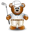 Golfer Daddy Bear Smiley