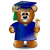 The Graduating Bear Smiley