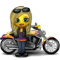 The Biker Chick Smiley