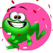 The Partying Frog Smiley