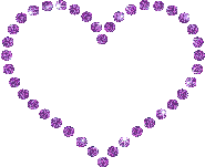 Purple Glittering Heart Smiley