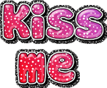 Kiss Me Glitters Smiley