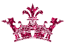 Glittering Pink Crown Smiley