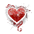 The Glittering Red Heart Smiley