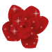 Red Glittery Flower Smiley