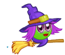 Witch And Broom Smiley