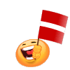 The Red And White Flag Smiley